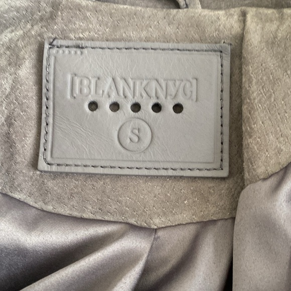 Leather gray suede long sleeve biker women’s jacket - Picture 3 of 6